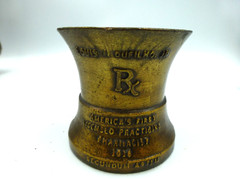 Vintage Coricidin Mortar & Pestle Americas First Pharmacy 1816 Museum