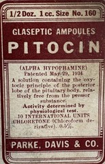 Vintage Parke, Davis, & Co. PITOCIN Glaseptic Ampules Complete Box Of 6