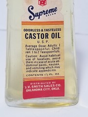 Vintage Supreme Brand Castor Oil JV Smith Oklahoma City Collectible