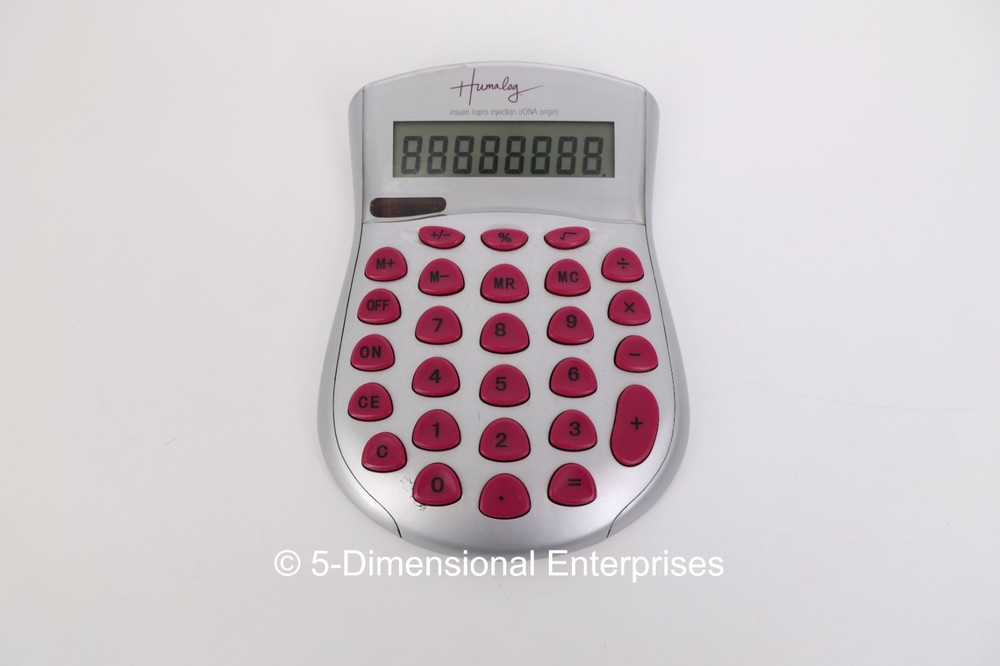 HUMALOG Medical Drug Rep Pharmaceutical CALCULATOR Collectible Advertising