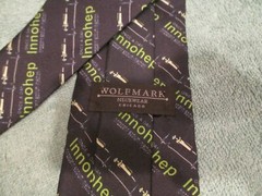 DuPont Pharma necktie with Innohep design 100% silk made in USA RARE promo item