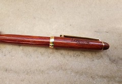LODINE ETODOLAC Wood Engraved Pharmaceutical Drug Rep Pen NOT WORKING READ
