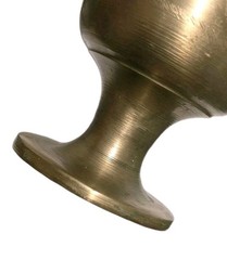 Apothecary 5.3lb Brass Mortar and Pestle 6″x4.75″ Chalice Goblet Form Vintage