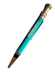 Diflucan Pfizer Drug Rep Click Metal Pen Promotional Teal Green Working Writes