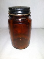 Vintage 1963 Brown Glass Bottle Sheets Pharmacy Afton IA
