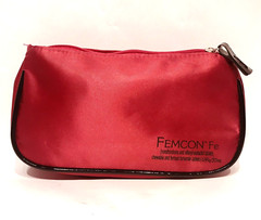 Pharmaceutical Collectibles FEMCON Fe Drug Rep Satin Pink Pouch with Zipper