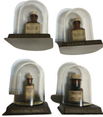 Set Of 4 Pharmaceutical Medicine Bottles Advertising Surbex -T Oil Of Valerian