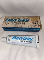 Vintage 1966 Children’s Ben Gay BEN-GAY VAPORIZING RUB in box metal tube NOS