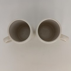2 Exubera Coffee Cups 2006 Pharmaceutical Collectible Drug Rep Discontinued