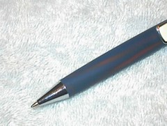 MERREM RUBBER COATED WEIGHTED HEAVY METAL DRUG REP PEN RED WHITE & BLUE RARE