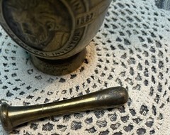 Vintage Anniversary Mortar And Pestle- Aged