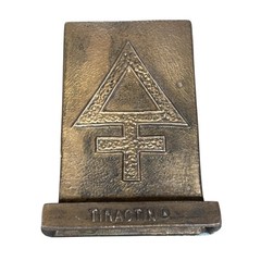 Vintage Tinactin Sulphur 1981 Bronze Metal Pharmacy Paperweight Secundum Artem
