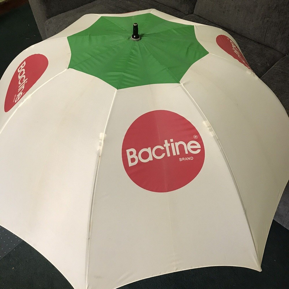 Vintage Bactine Pharmaceutical Umbrella Plastic Handle RARE