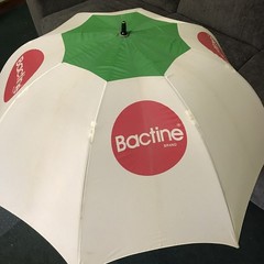 Vintage Bactine Pharmaceutical Umbrella Plastic Handle RARE