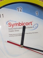 Symbicort Pharmaceutical Promo Collectible Promotional Clock Tested