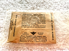VTG 1940s Anacin Brown Paper Sample Package Unopened USA HTF