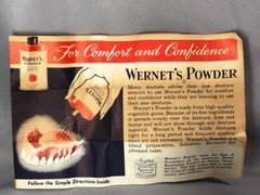 Wernet’s TOOTH POWDER Sample TIN Dental Pharmacy Drug Original VINTAGE Box