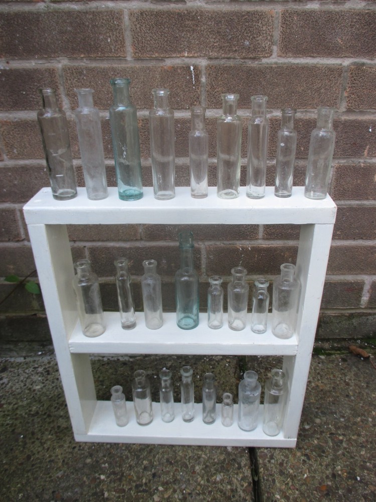 25X CHEMIST MEDICINE MEDICAL HOSPITAL GLASS UTILITY POTION PHARMACY VIAL BOTTLES