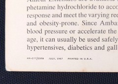 Obesity Oddities ~ 1960s Weight Loss Medicine Advertising ~ AMBAR Pharmaceutical