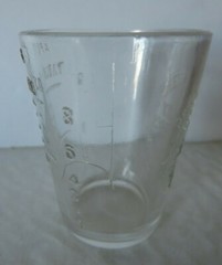 Dr JJ Kerr’s Family Medicine Dosage Cup Indianapolis Indiana Clear Glass Rare