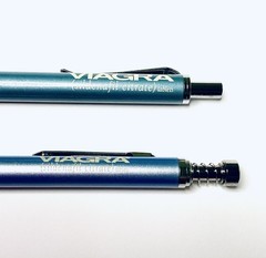 VIAGRA DRUG REP PENS HEAVY METAL RETRACTABLE REFILLABLE LOT OF 2 METALLIC