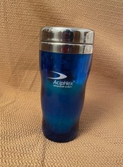 ACIPHEX Pharma Drug Rep Cobalt Blue Stainless Steel Hot/Cold Travel Mug, New
