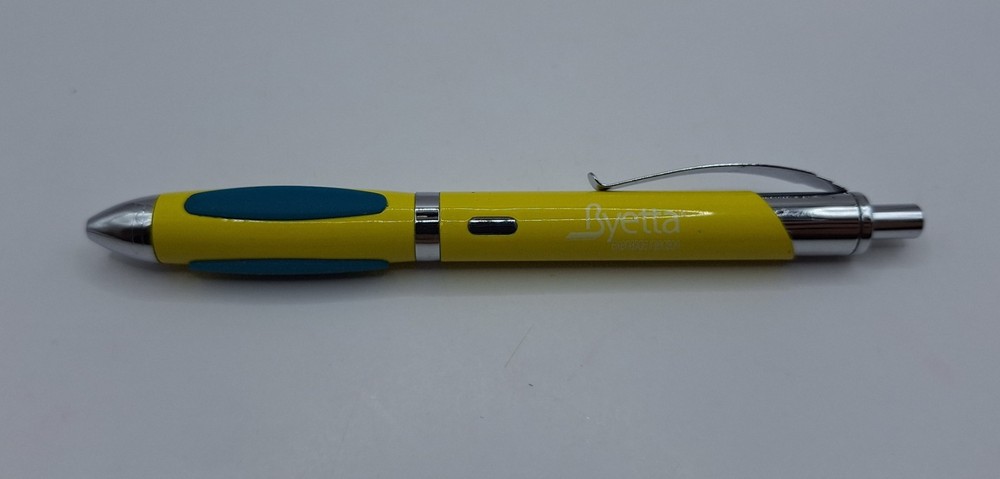 Drug Rep BYETTA Collectible Heavy Metal Pharmaceutical Pen RARE (Needs New Ink)
