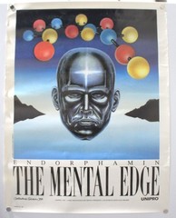 Vintage Endorphamin THE MENTAL EDGE Prescription Medicine Pharmaceutical POSTER