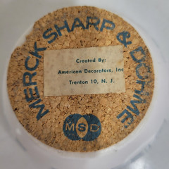 VTG Merck Sharp & Dohme Porcelain Pharmacy Mortar & Pestle Ashtray MSD C. Lamb