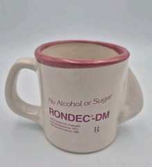 RONDEC-DM Pharmaceutical Collectible Mug Grape-Tasting Cough Relief White Prple