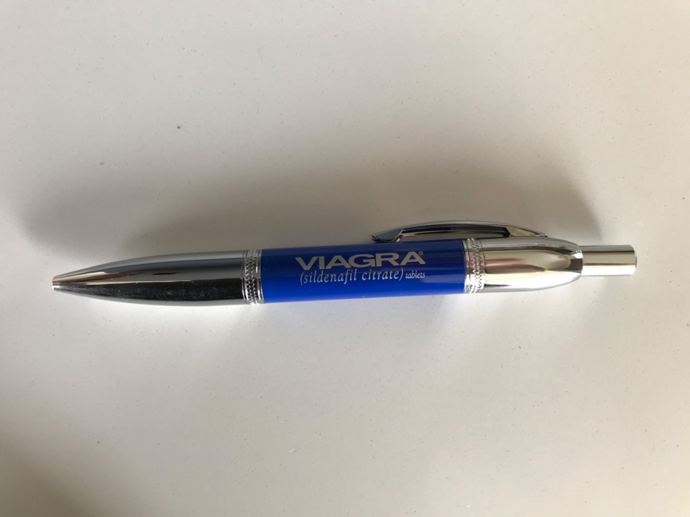 VIAGRA HEAVY METAL BULLET CHROME DRUG REP PEN NICE NEW