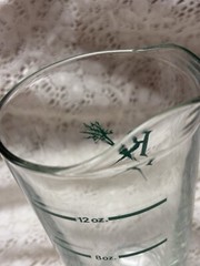 Vtg Beaker Glass Pharmacy Measurement Apothecary RX Science Lab