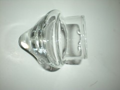 Antique Apothecary Jar Gold pattern vtg glass candy container RARE