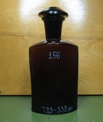 Vintage Medical Science Glass Bottle,Amber color,Germany №30824