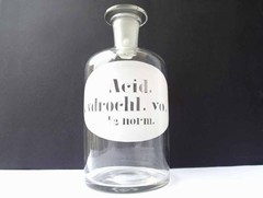 Old Apothecary Vessel/Bottle with Stopper, around 1900 G14