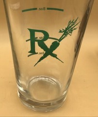 Vtg LIBBEY RX CARROT LOGO 12 OZ MEASURING GLASS, POUR SPOUT PHARMACY