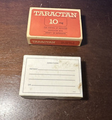 Antique Taractan Roche Laboratories Empty Box Agitation Anxiety Depression Pills