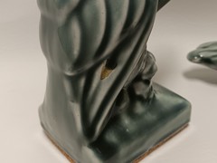GREY WRISLEY Chicago Bath Salt BALD EAGLE BOOKEND Ceramic Sculpture Figure USA
