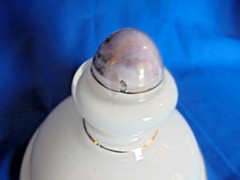 Vintage Buttyr Cacao White Glass Apothecary Jar Pharmacy MCM Mid Century Modern