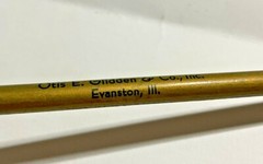 EVANSTON IL Otis Glidden ZYMENOL YEAST CONSTIPATION Advertising Pencil 1930s