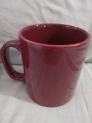 Rare pharmacy Kiln Craft Staffordshire England Maroon Red Mugs Set 2 12.Oz Mug