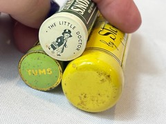 VTG Drug Store Lot Tin Tubes Tums Ramon’s Brownie Pills Royal Cocoa Butter