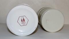DARVON Darvocet vintage set of two ceramic canister jars Lilly propoxyphene