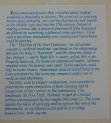 Burroughs Wellcome Delft Holland Pharmacy Blue&White Pill Tile The Homours #21