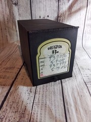 Vintage Black Metal Drugpak Rx Prescription Record File Pharmacy Box, Apothecary