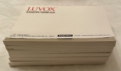 VTG 1990’s LOT of 6 LUVOX Post-it Notes Pads Medical Pharma Drug Logo New NOS