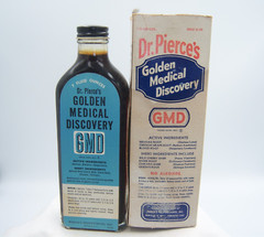 BW – 1950’s Dr Pierce’s Golden Medical Discovery Buffalo NY Medicine Bottle