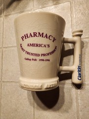 Vtg Claritin Ceramic Mug-Pharmacy America’s Most Trusted Profession, Ceramic Mug
