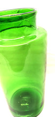 Vintage Large Pharmacy Pot 34 Cm Blown Glass Green Decoration