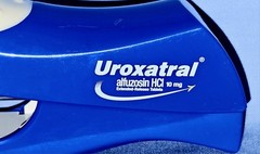 Uroxatral STAPLER Blue & White Drug Rep Pharmaceutical Advertising Collectible